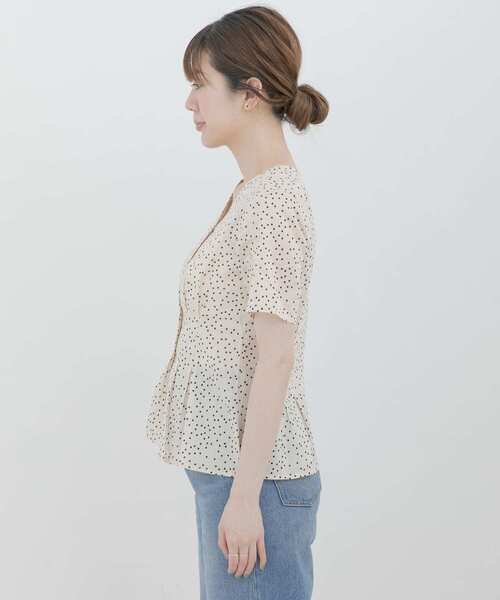 URBAN RESEARCH Sonny Label(アーバンリサーチサニーレーベル)の「Vネックドットブラウス(シャツ/ブラウス・レディース・ブラック/オフホワイト・FREE)」の10枚目の写真
