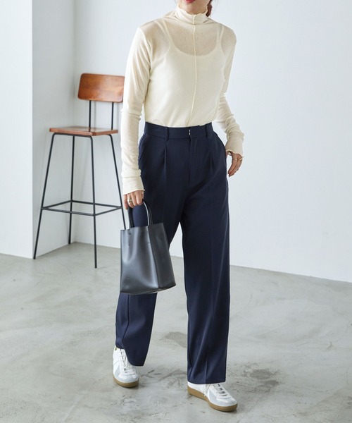 まとめて売ります！ forksy.】シアーメローハイネックアソート柄カットソー forksy