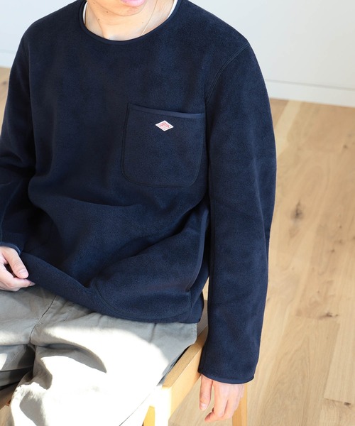 DANTON(ダントン)の「DANTON / Fleece Crewneck Pullover(その他トップス・メンズ・ブラック/ネイビー・44/40/38/42)」の2枚目の写真