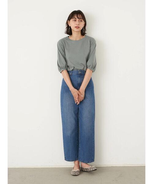 earth music&ecology（アースミュージックアンドエコロジー）の「5分袖パフスリーブカットチュニック ＊（チュニック・レディース・ピンク系その他2/ミント/チャコールグレー/オフホワイト・FREE）」の12枚目の写真