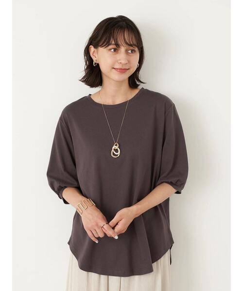 earth music&ecology（アースミュージックアンドエコロジー）の「5分袖パフスリーブカットチュニック ＊（チュニック・レディース・ピンク系その他2/ミント/チャコールグレー/オフホワイト・FREE）」の14枚目の写真