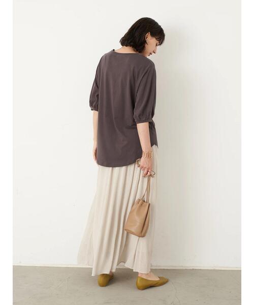 earth music&ecology（アースミュージックアンドエコロジー）の「5分袖パフスリーブカットチュニック ＊（チュニック・レディース・ピンク系その他2/ミント/チャコールグレー/オフホワイト・FREE）」の20枚目の写真