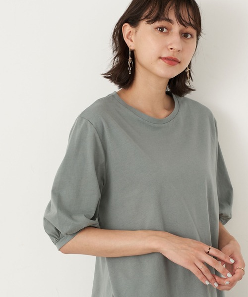 earth music&ecology（アースミュージックアンドエコロジー）の「5分袖パフスリーブカットチュニック ＊（チュニック・レディース・ピンク系その他2/ミント/チャコールグレー/オフホワイト・FREE）」の3枚目の写真