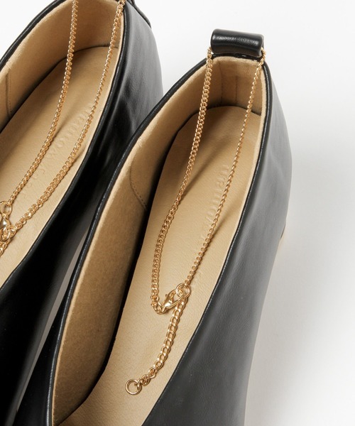 mysty woman（ミスティウーマン）の「アクセ付きフカフカパンプス 957726（パンプス・レディース・ブラック/アイボリー/イエロー系・MEDIUM/LARGE）」の5枚目の写真