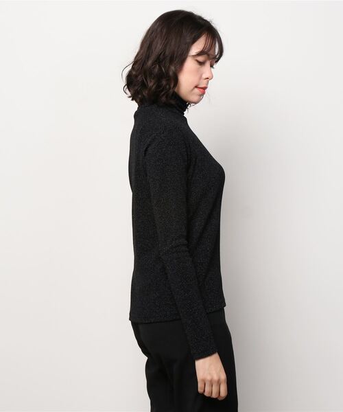 CLANE（クラネ）の「TURTLE　LAME TOPS（Tシャツ/カットソー・レディース・ホワイト/ブラック・1/2）」の14枚目の写真