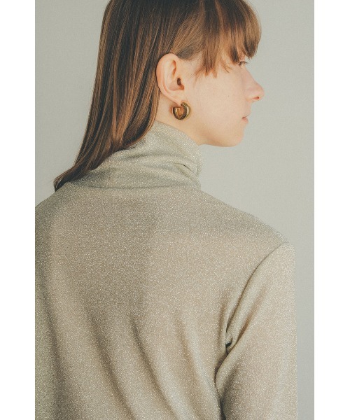 CLANE（クラネ）の「TURTLE　LAME TOPS（Tシャツ/カットソー・レディース・ホワイト/ブラック・1/2）」の18枚目の写真