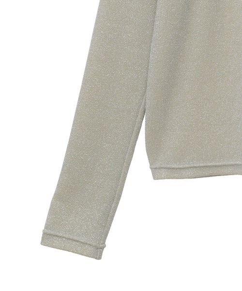 CLANE（クラネ）の「TURTLE　LAME TOPS（Tシャツ/カットソー・レディース・ホワイト/ブラック・1/2）」の15枚目の写真