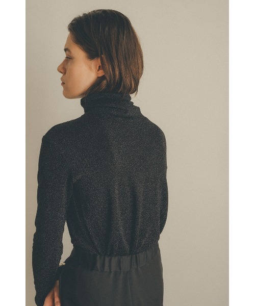 CLANE（クラネ）の「TURTLE　LAME TOPS（Tシャツ/カットソー・レディース・ホワイト/ブラック・1/2）」の22枚目の写真