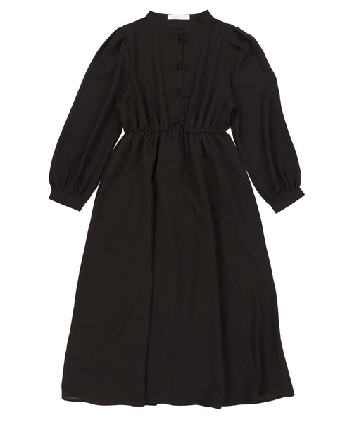 SPINNS（スピンズ）の「チャイナボタン ワンピース（ワンピース・レディース・ワイン/ブルー/ダークグリーン/ブラック・ONESIZE）」の7枚目の写真