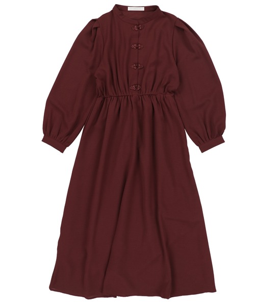 SPINNS（スピンズ）の「チャイナボタン ワンピース（ワンピース・レディース・ワイン/ブルー/ダークグリーン/ブラック・ONESIZE）」の9枚目の写真