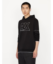 【A|X アルマーニ エクスチェンジ】AXロゴ&ライン スウェットパーカ