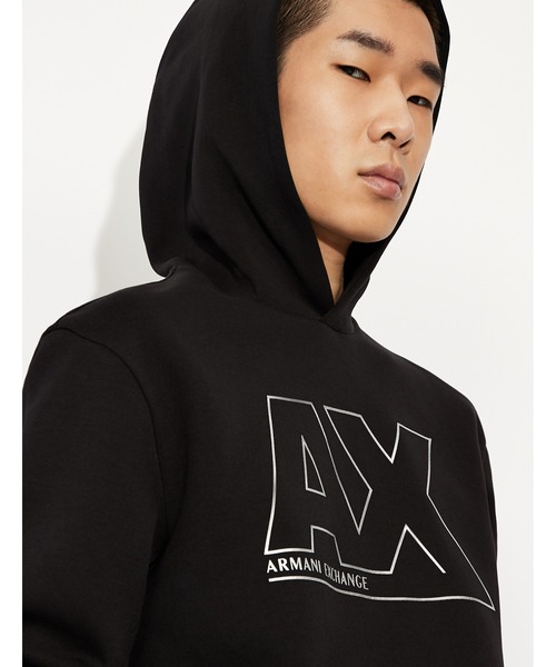 ARMANI EXCHANGE（アルマーニエクスチェンジ）の「【A|X アルマーニ エクスチェンジ】AXロゴ&ライン　スウェットパーカ（パーカー・メンズ・ブラック・SMALL/MEDIUM/LARGE/X-SMALL）」の5枚目の写真