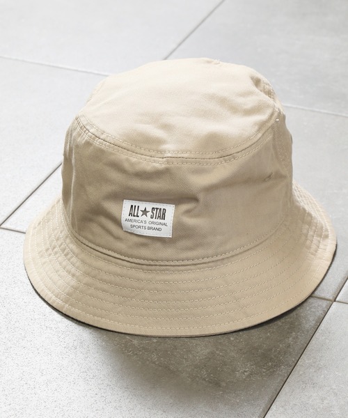 CONVERSE（コンバース）の「【CONVERSE/コンバース】ALL STAR コットンツイルバケットハット（ハット・メンズ・ホワイト/ブラック/ベージュ/ネイビー/マスタード/ライトグリーン/ダークパープル/ピンク・FREE）」の4枚目の写真