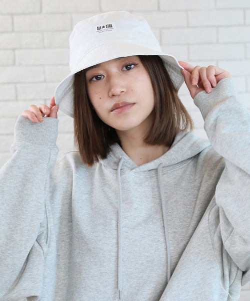 CONVERSE（コンバース）の「【CONVERSE/コンバース】ALL STAR コットンツイルバケットハット（ハット・メンズ・ホワイト/ブラック/ベージュ/ネイビー/マスタード/ライトグリーン/ダークパープル/ピンク・FREE）」の15枚目の写真