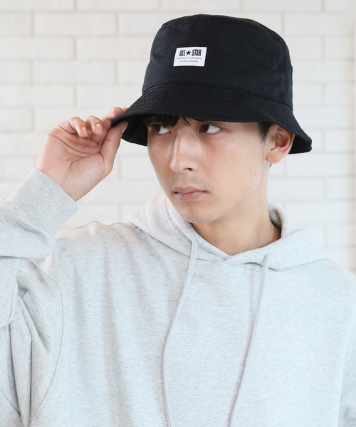 CONVERSE（コンバース）の「【CONVERSE/コンバース】ALL STAR コットンツイルバケットハット（ハット・メンズ・ホワイト/ブラック/ベージュ/ネイビー/マスタード/ライトグリーン/ダークパープル/ピンク・FREE）」の17枚目の写真