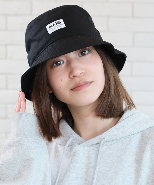 CONVERSE（コンバース）の「【CONVERSE/コンバース】ALL STAR コットンツイルバケットハット（ハット・メンズ・ホワイト/ブラック/ベージュ/ネイビー/マスタード/ライトグリーン/ダークパープル/ピンク・FREE）」の18枚目の写真