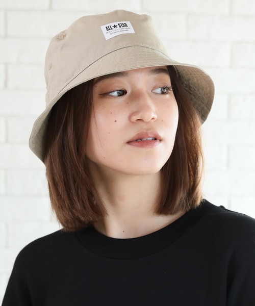 CONVERSE（コンバース）の「【CONVERSE/コンバース】ALL STAR コットンツイルバケットハット（ハット・メンズ・ホワイト/ブラック/ベージュ/ネイビー/マスタード/ライトグリーン/ダークパープル/ピンク・FREE）」の22枚目の写真