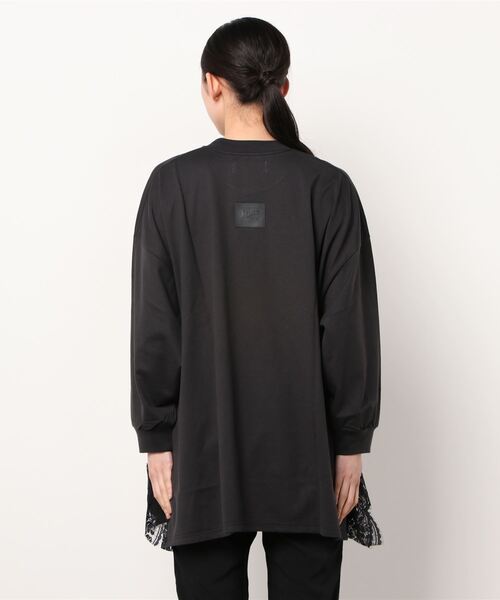 MIDWEST(ミッドウエスト)の「PONTI LONG T-SHIRT(Tシャツ/カットソー・レディース・ブラック・FREE)」の3枚目の写真