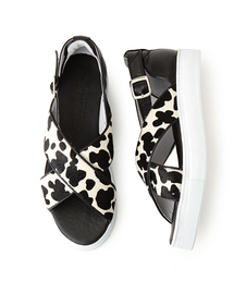 Ray BEAMS | Amb / レオパード クロスコンフォート サンダル(サンダル)