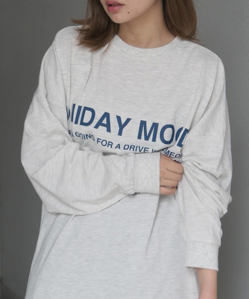 CORNERS(コーナーズ)の「フォトロゴ2wayT-shirt(Tシャツ/カットソー・レディース・オフホワイト/グリーン/オートミール/スミクロ・FREE)」の21枚目の写真