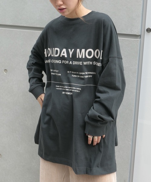 CORNERS(コーナーズ)の「フォトロゴ2wayT-shirt(Tシャツ/カットソー・レディース・オフホワイト/グリーン/オートミール/スミクロ・FREE)」の15枚目の写真