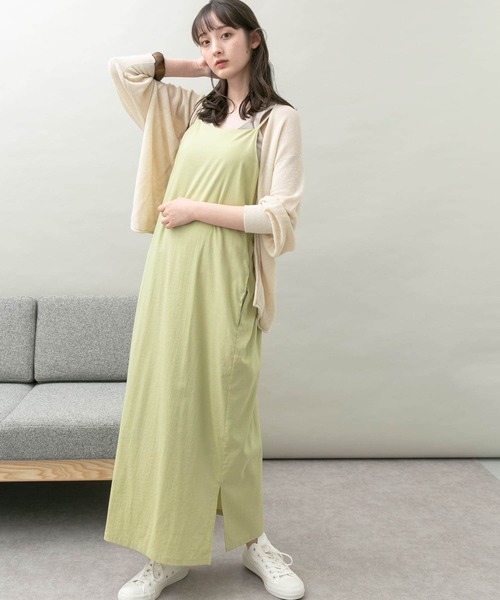 UR Lab.（アーバンリサーチラボ）の「エプロンワンピース（ワンピース・レディース・イエロー系その他/ライトベージュ/ブラウン・FREE）」の4枚目の写真