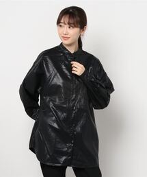 Per sist ence | Per sist ence/パーシエンス フェイクレザー バンドカラーシャツ(シャツ/ブラウス)