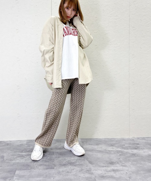 Per sist ence(パーシエンス)の「Per sist ence/パーシエンス フェイクレザー バンドカラーシャツ(シャツ/ブラウス・レディース・ブラック/ベージュ/アイボリー・FREE)」の18枚目の写真