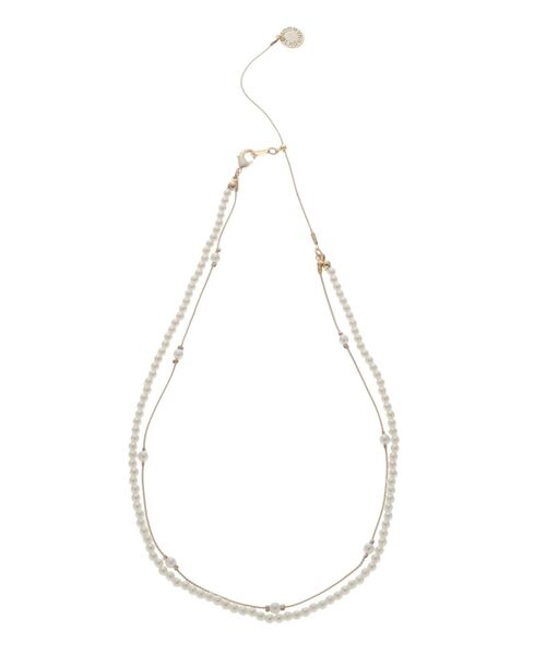 LAGUNAMOON（ラグナムーン）の「LADY2連パールチェーンショートネックレス（ネックレス・レディース・アイボリー・FREE）」の5枚目の写真