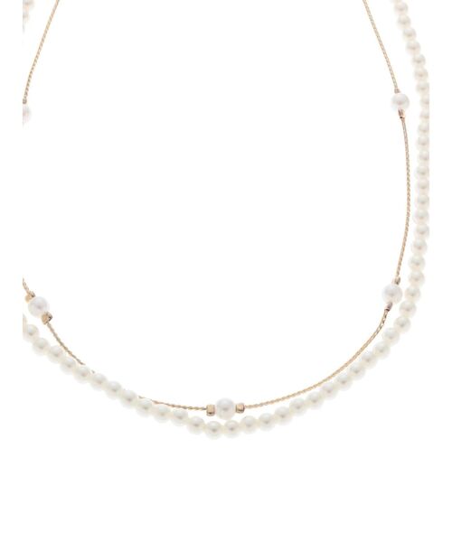 LAGUNAMOON（ラグナムーン）の「LADY2連パールチェーンショートネックレス（ネックレス・レディース・アイボリー・FREE）」の2枚目の写真