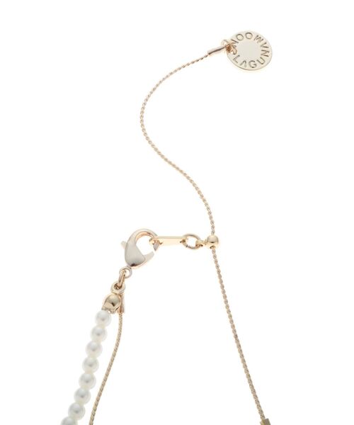 LAGUNAMOON（ラグナムーン）の「LADY2連パールチェーンショートネックレス（ネックレス・レディース・アイボリー・FREE）」の3枚目の写真