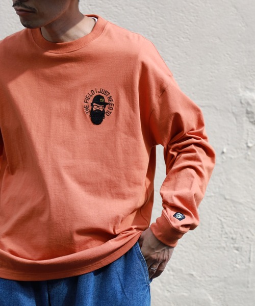 BACK NUMBER(バックナンバー)の「【BACK NUMBER】刺繍プリントロンT(Tシャツ/カットソー・メンズ・ライトグレー/オレンジ/ブルー・L/M/XL)」の14枚目の写真