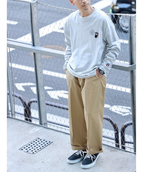 BACK NUMBER(バックナンバー)の「【BACK NUMBER】刺繍プリントロンT(Tシャツ/カットソー・メンズ・ライトグレー/オレンジ/ブルー・L/M/XL)」の20枚目の写真