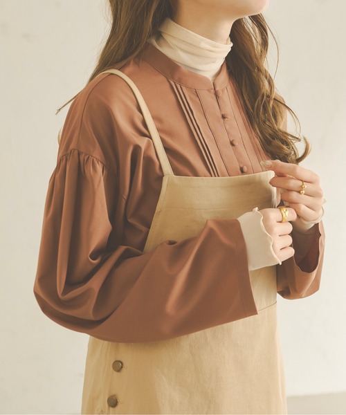 Ambre Neige（アンブルネージュ）の「クルミボタンフレアスリーブシャツ／【WEB/EC限定商品】（シャツ/ブラウス・レディース・モカ/ベージュ/オフホワイト/ライトベージュ/ライトブラウン・FREE）」の12枚目の写真