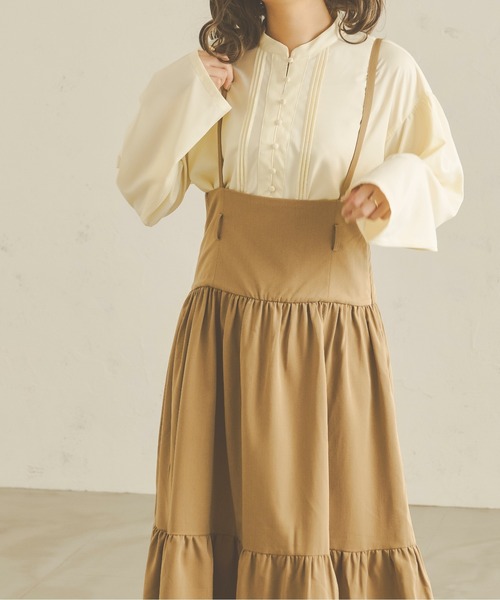 Ambre Neige（アンブルネージュ）の「クルミボタンフレアスリーブシャツ／【WEB/EC限定商品】（シャツ/ブラウス・レディース・モカ/ベージュ/オフホワイト/ライトベージュ/ライトブラウン・FREE）」の8枚目の写真