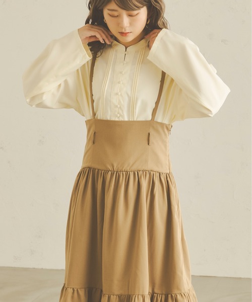 Ambre Neige（アンブルネージュ）の「クルミボタンフレアスリーブシャツ／【WEB/EC限定商品】（シャツ/ブラウス・レディース・モカ/ベージュ/オフホワイト/ライトベージュ/ライトブラウン・FREE）」の9枚目の写真