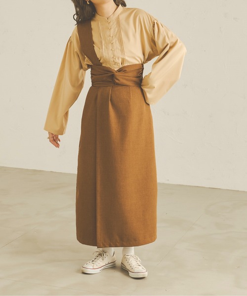 Ambre Neige（アンブルネージュ）の「クルミボタンフレアスリーブシャツ／【WEB/EC限定商品】（シャツ/ブラウス・レディース・モカ/ベージュ/オフホワイト/ライトベージュ/ライトブラウン・FREE）」の17枚目の写真