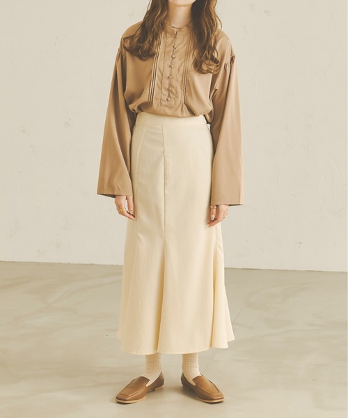 Ambre Neige（アンブルネージュ）の「クルミボタンフレアスリーブシャツ／【WEB/EC限定商品】（シャツ/ブラウス・レディース・モカ/ベージュ/オフホワイト/ライトベージュ/ライトブラウン・FREE）」の22枚目の写真
