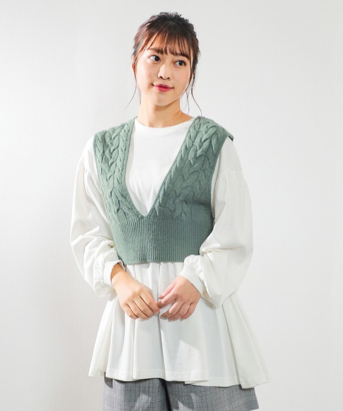 セール ビスチェ付トップス ニット セーター Honeys ハニーズ のファッション通販 Zozotown