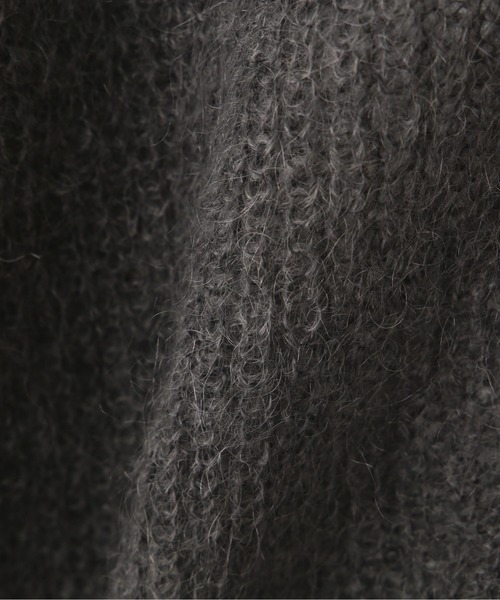 NATURAL BEAUTY BASIC（ナチュラルビューティーベーシック）の「モヘヤブレンドニット カーデ（カーディガン/ボレロ・レディース・グレー/チャコールグレー/ラベンダー・MEDIUM）」の13枚目の写真