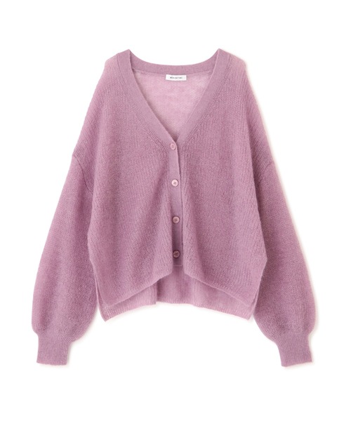 NATURAL BEAUTY BASIC（ナチュラルビューティーベーシック）の「モヘヤブレンドニット カーデ（カーディガン/ボレロ・レディース・グレー/チャコールグレー/ラベンダー・MEDIUM）」の6枚目の写真