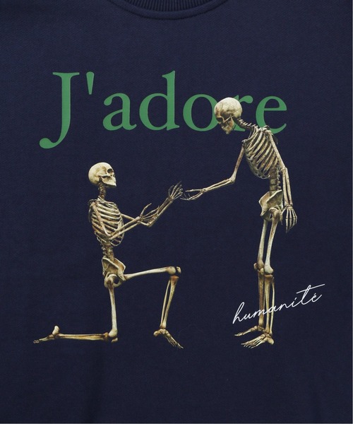 ROCKET x LUNCH（ロケットアンドランチ）の「【ROCKET × LUNCH/ロケット ランチ】R HUMANITE GRAPHIC SWEATS（Tシャツ/カットソー・レディース・チャコールグレー/ネイビー・SMALL）」の11枚目の写真