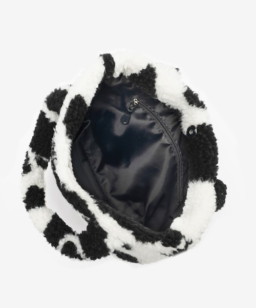 X-girl（エックスガール）の「DALMATIAN BOA TOTE BAG（トートバッグ・レディース・ホワイト/ブラウン・ONE SIZE）」の7枚目の写真