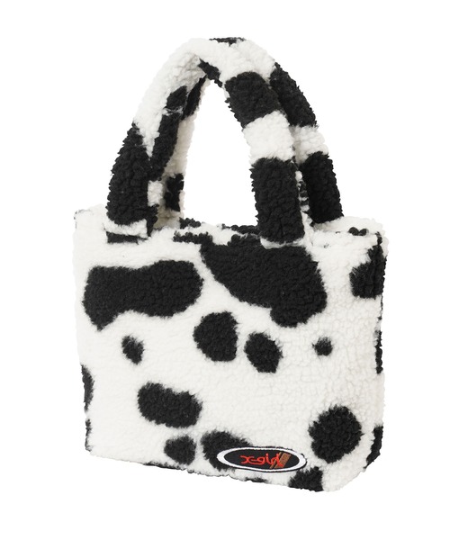 X-girl（エックスガール）の「DALMATIAN BOA TOTE BAG（トートバッグ・レディース・ホワイト/ブラウン・ONE SIZE）」の9枚目の写真