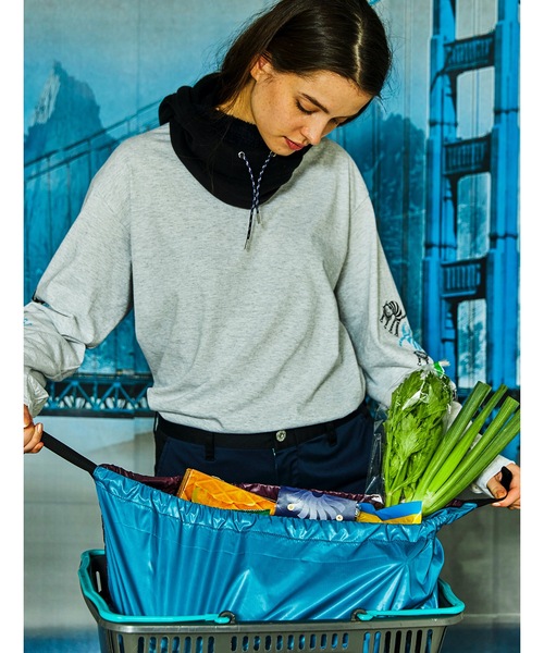 AlexanderLeeChang（アレキサンダーリーチャン）の「5050 POCKETABLE BIG TOTE（トートバッグ・メンズ・ネイビー/グレー/ブルー・ONESIZE）」の10枚目の写真