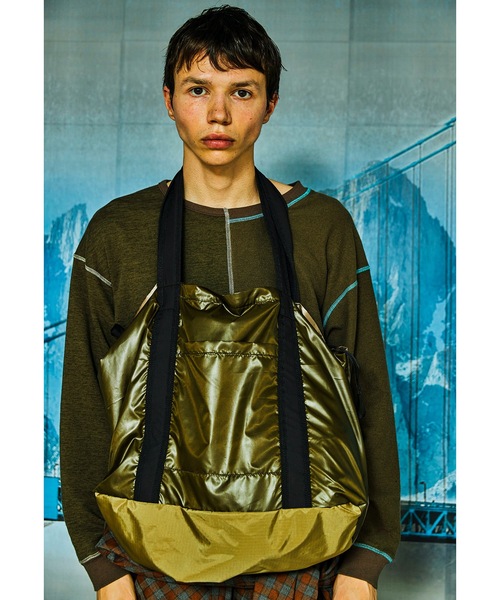 AlexanderLeeChang（アレキサンダーリーチャン）の「5050 POCKETABLE BIG TOTE（トートバッグ・メンズ・ネイビー/グレー/ブルー・ONESIZE）」の17枚目の写真