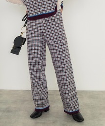 w closet | 12Gチェック柄ニットパンツ(その他パンツ)