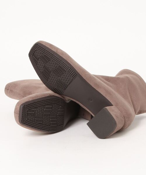 WILL BE（ウィルビー）の「【WILL BE】<2021AW>ミドル丈ストレッチブーツ（ブーツ・レディース・アイボリー/ブラック/グレー/ベージュ/ブラック×ブラック・M/3L/L/LL/S）」の6枚目の写真