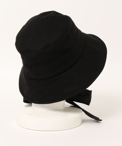 axes femme(アクシーズファム)の「リボン付きバケットハット(ハット・レディース・ブラック/グレー・MEDIUM)」の3枚目の写真