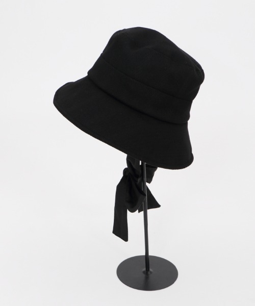axes femme(アクシーズファム)の「リボン付きバケットハット(ハット・レディース・ブラック/グレー・MEDIUM)」の11枚目の写真